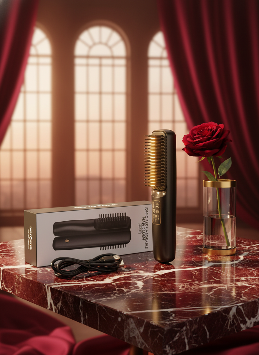 Wireless Charging Anion Straight Comb Usb Charging For Curling Or Straightening